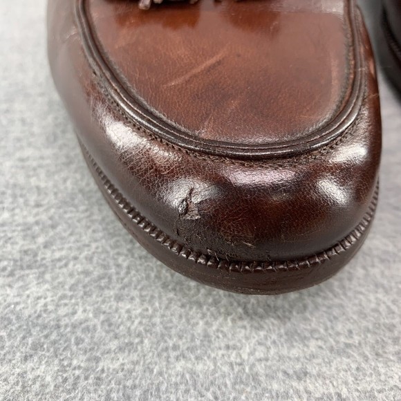 COLE HAAN 12648 Men\'s Brown Leather Size 11.5 N Tassel Loafer MADE IN ITALY  B12 main image 8